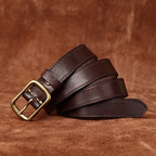 Dark brown women's belt, full length