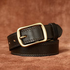 Military green women's belt, side view