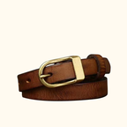 Brown women's slim belt