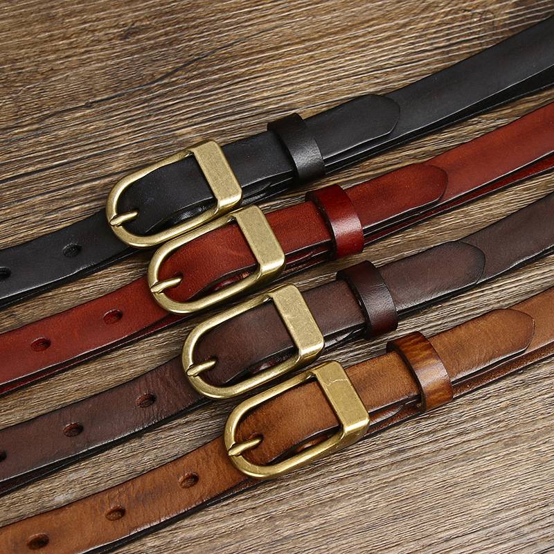 Brown women's belt, side view