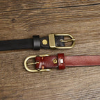 Brown women's belt, full length
