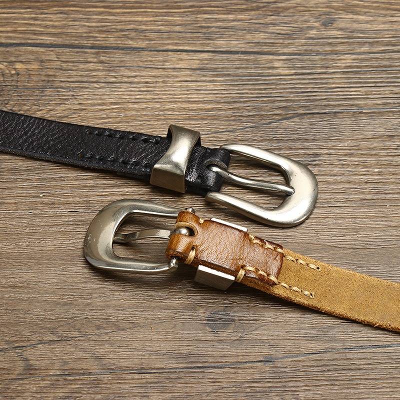 Brown women's belt, side view
