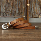 Brown women's belt, full length
