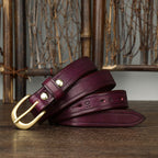 Purple women's vintage fashion leather belt buckle