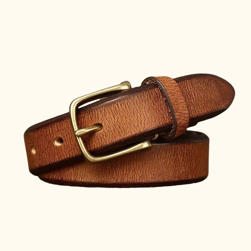 Brown women's thick belt