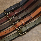 Brown women's belt, side view