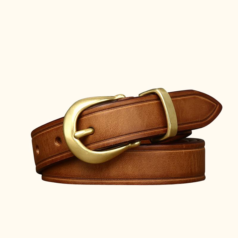 Brown women's western belt