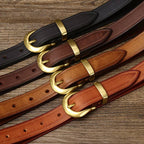 Brown women's belt, full length