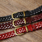 Black women's belt, weave pattern