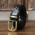 Black women's belt, flat lay