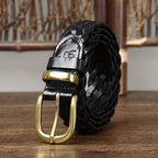 Black women's belt, flat lay